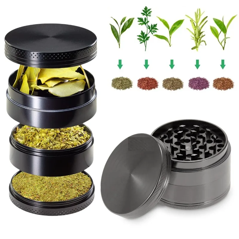 Matte Black 4-Part Metal Grinder, photo 4