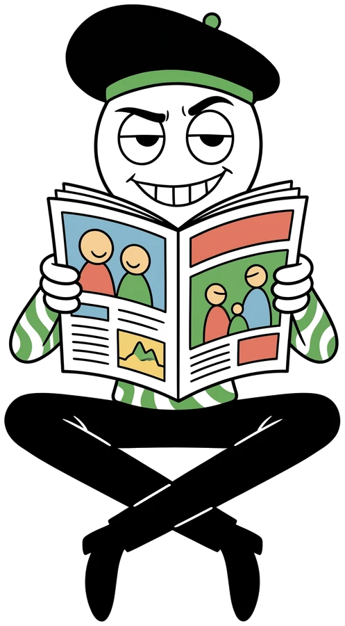 Jack reading the Journal