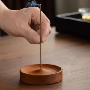 Round Wood Incense Holder, photo 1